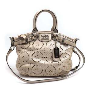 COACH Madison Mini Sophia 2-Way Shoulder Bag, Beige, 19704, SV/HL, Women's